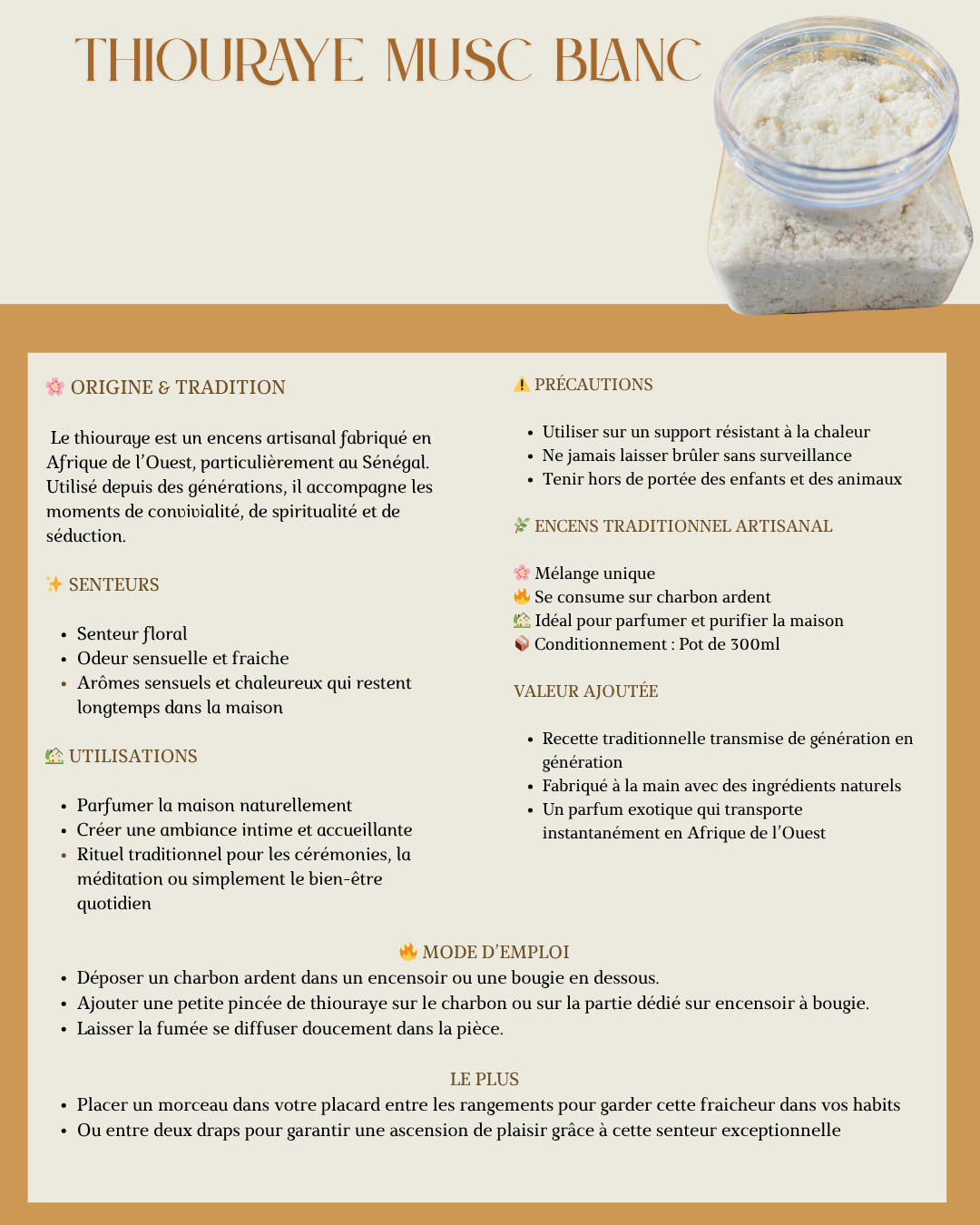 Thiouraye Musc Blanc